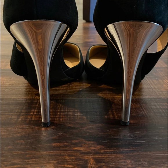 Black suede high heels - Picture 2 of 4